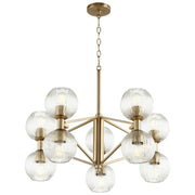 Quorum Home Cyan - 10962 - Ten Light Chandelier - Aged Brass