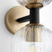 Quorum Home Cyan - 10964 - Two Light Wall Mount - Noir / Aged Brass