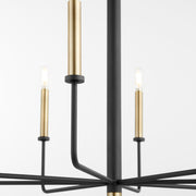 Quorum Home Cyan - 10967 - Eight Light Chandelier - Noir / Aged Brass
