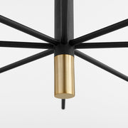 Quorum Home Cyan - 10968 - 12 Light Chandelier - Noir / Aged Brass