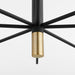 Quorum Home Cyan - 10968 - 12 Light Chandelier - Noir / Aged Brass