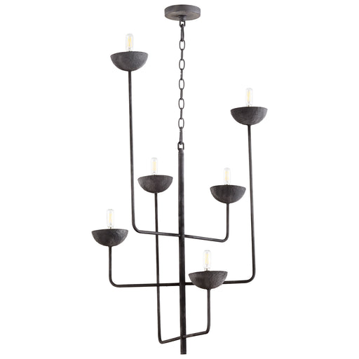 Quorum Home Cyan - 10976 - Six Light Chandelier - Noir