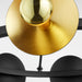 Quorum Home Cyan - 10980 - Eight Light Chandelier - Noir And Gold Leaf