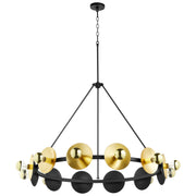 Quorum Home Cyan - 10981 - 12 Light Chandelier - Noir And Gold Leaf