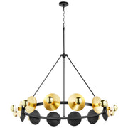 Quorum Home Cyan - 10981 - 12 Light Chandelier - Noir And Gold Leaf