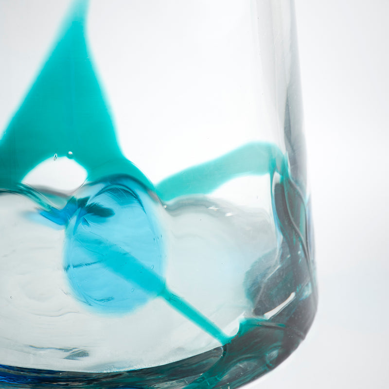 Quorum Home Cyan - 11070 - Vase - Blue/Clear