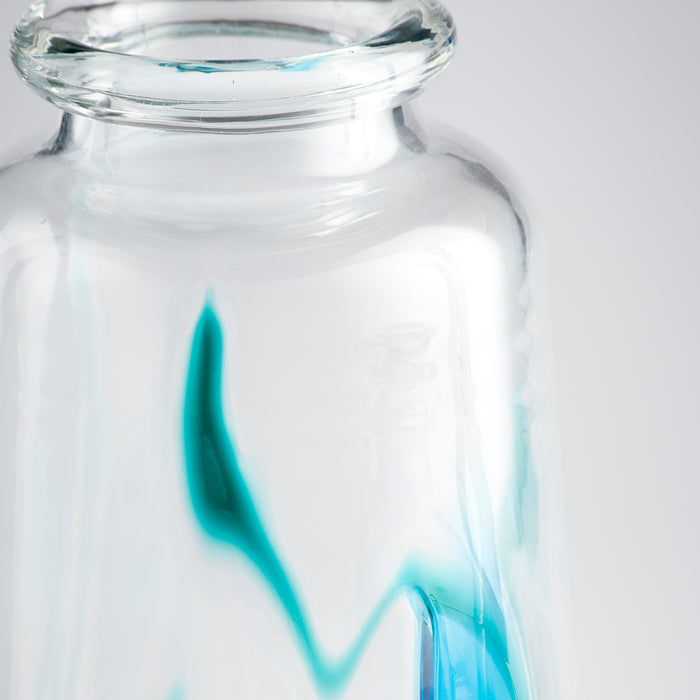 Quorum Home Cyan - 11071 - Vase - Blue/Clear