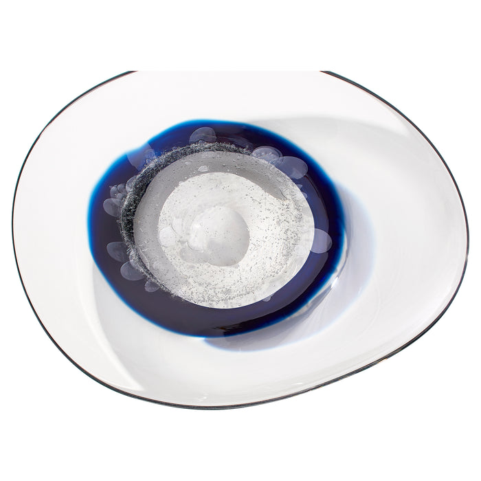 Quorum Home Cyan - 11251 - Plate - Clear And Cobalt