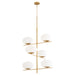Quorum Home Cyan - 11272 - Six Light Chandelier - Aged Brass