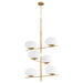 Quorum Home Cyan - 11272 - Six Light Chandelier - Aged Brass