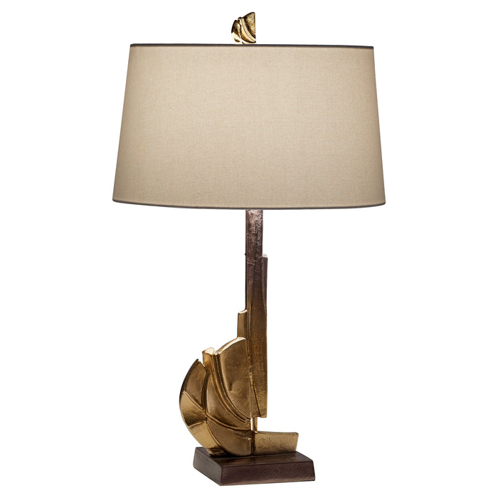 Quorum Home Cyan - 11313 - One Light Table Lamp - Antique Brass