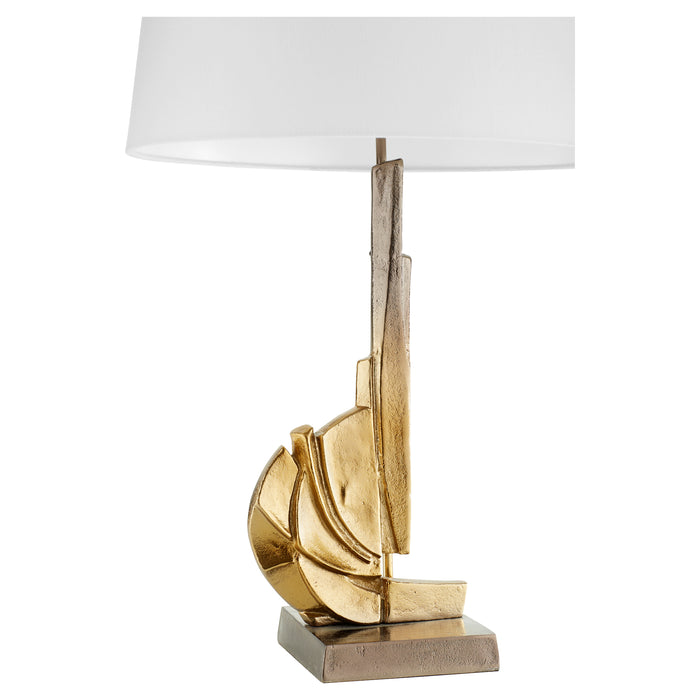 Quorum Home Cyan - 11313 - One Light Table Lamp - Antique Brass