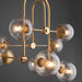 Quorum Home Cyan - 11387 - Eight Light Pendant - Aged Brass