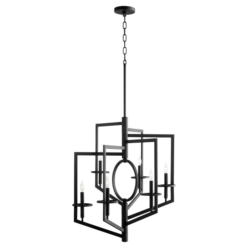 Quorum Home Cyan - 11389 - Six Light Chandelier - Noir