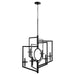 Quorum Home Cyan - 11389 - Six Light Chandelier - Noir