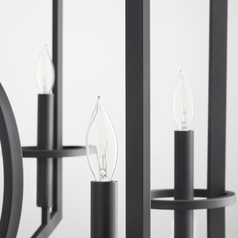 Quorum Home Cyan - 11389 - Six Light Chandelier - Noir