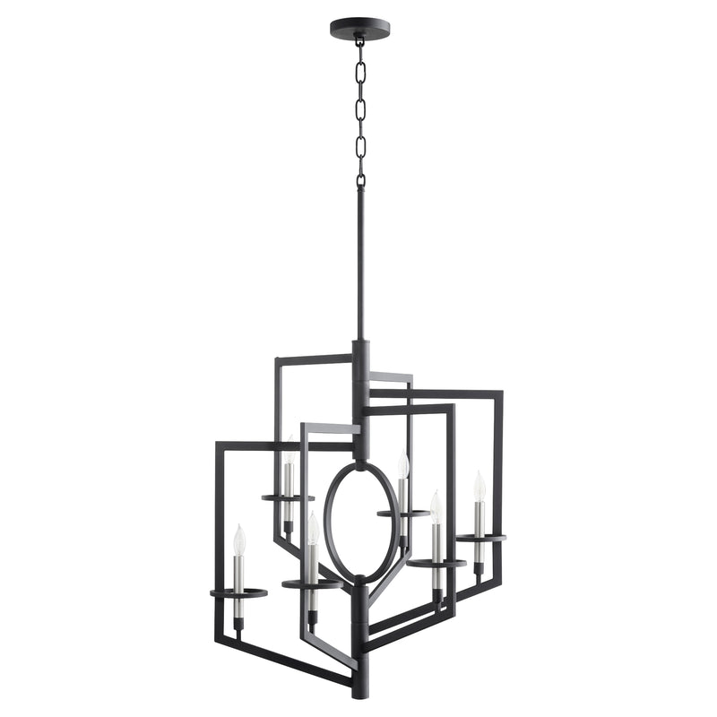 Quorum Home Cyan - 11389 - Six Light Chandelier - Noir
