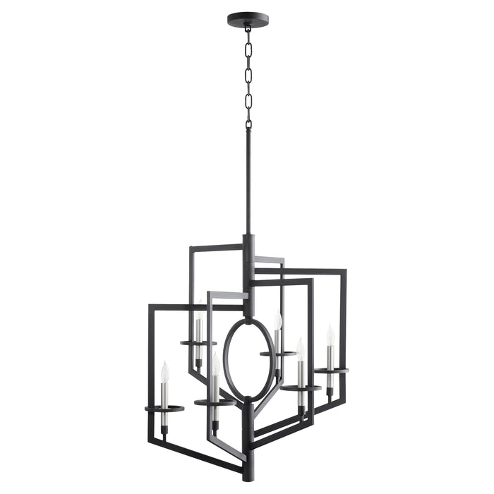 Quorum Home Cyan - 11389 - Six Light Chandelier - Noir