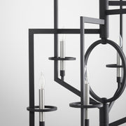 Quorum Home Cyan - 11389 - Six Light Chandelier - Noir