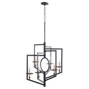 Quorum Home Cyan - 11389 - Six Light Chandelier - Noir