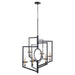 Quorum Home Cyan - 11389 - Six Light Chandelier - Noir