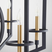 Quorum Home Cyan - 11389 - Six Light Chandelier - Noir