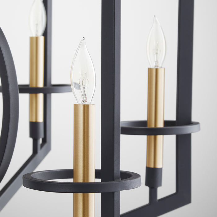 Quorum Home Cyan - 11389 - Six Light Chandelier - Noir