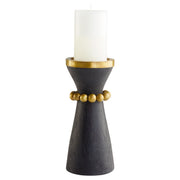 Quorum Home Cyan - 11514 - Candleholder - Antique Brass And Black