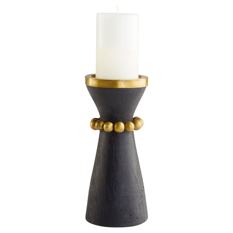 Quorum Home Cyan - 11514 - Candleholder - Antique Brass And Black