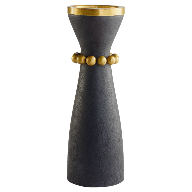 Quorum Home Cyan - 11516 - Candleholder - Antique Brass And Black