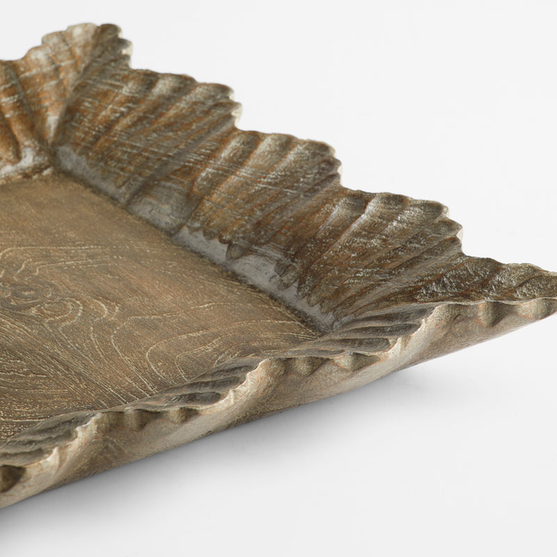 Quorum Home Cyan - 11535 - Tray - Limed Mango Wood