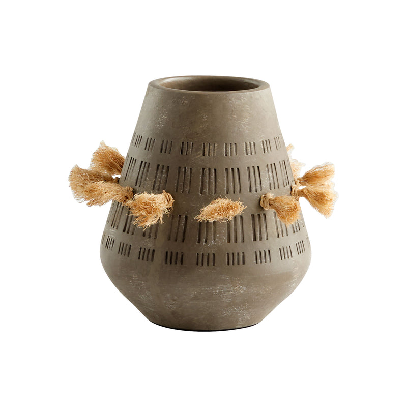 Quorum Home Cyan - 11588 - Vase - Textured Grey