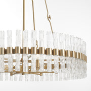 Quorum Home Cyan - 11627 - Six Light Chandelier - Aged Brass
