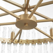 Quorum Home Cyan - 11627 - Six Light Chandelier - Aged Brass