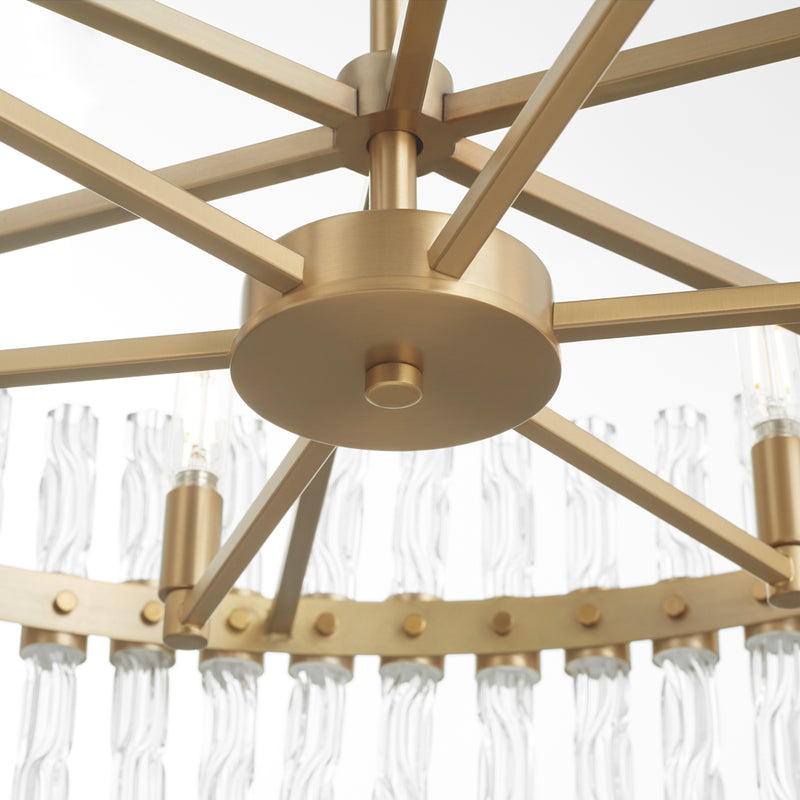 Quorum Home Cyan - 11627 - Six Light Chandelier - Aged Brass
