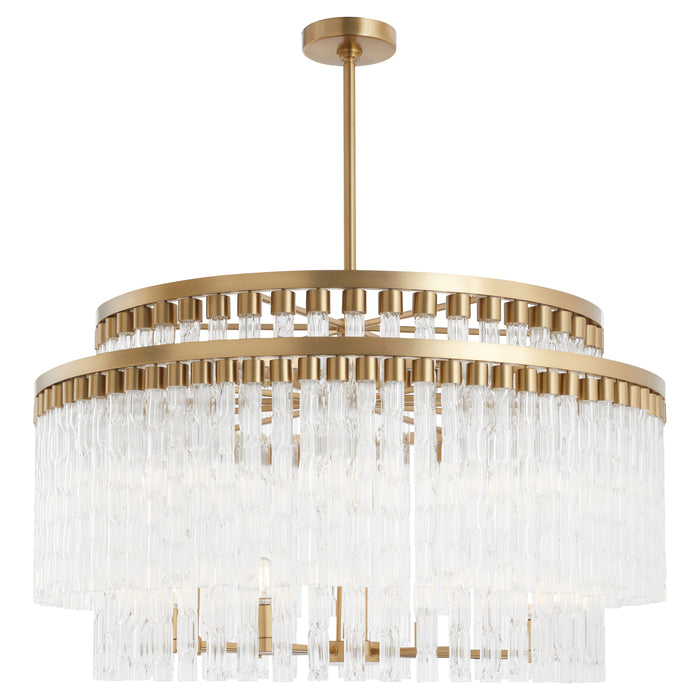Quorum Home Cyan - 11628 - 12 Light Chandelier - Aged Brass