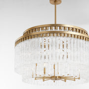 Quorum Home Cyan - 11628 - 12 Light Chandelier - Aged Brass