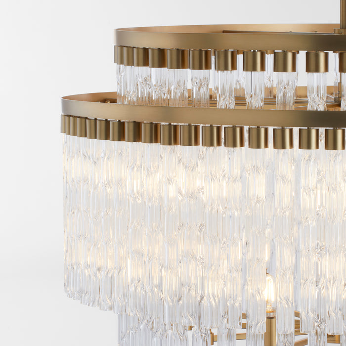 Quorum Home Cyan - 11628 - 12 Light Chandelier - Aged Brass
