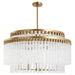 Quorum Home Cyan - 11628 - 12 Light Chandelier - Aged Brass