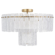Quorum Home Cyan - 11630 - Seven Light Ceiling Mount - Aged Brass