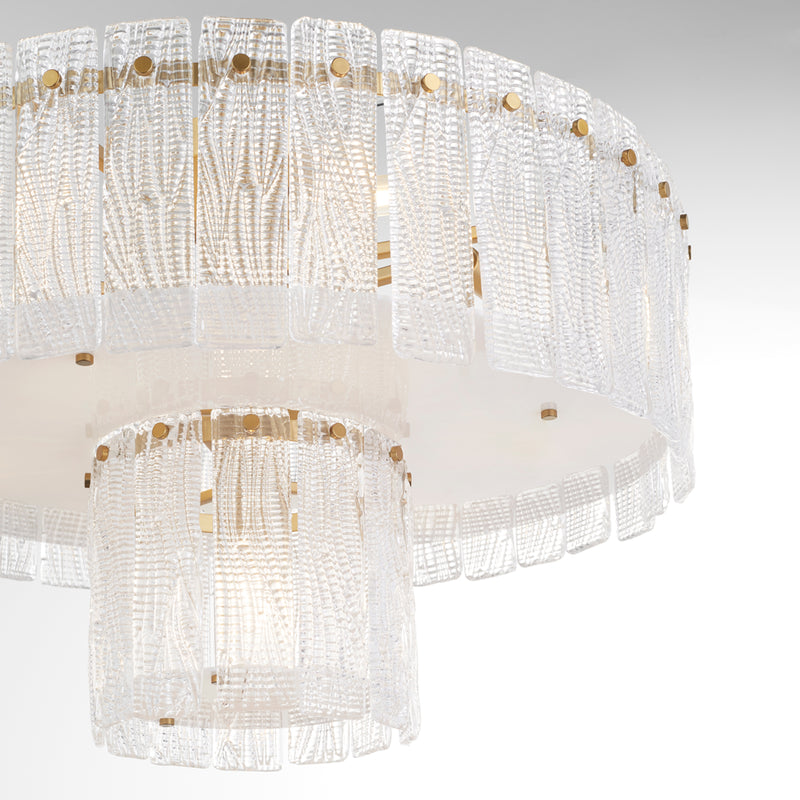 Quorum Home Cyan - 11630 - Seven Light Ceiling Mount - Aged Brass