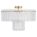 Quorum Home Cyan - 11630 - Seven Light Ceiling Mount - Aged Brass