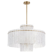 Quorum Home Cyan - 11631 - Nine Light Chandelier - Aged Brass