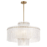 Quorum Home Cyan - 11631 - Nine Light Chandelier - Aged Brass