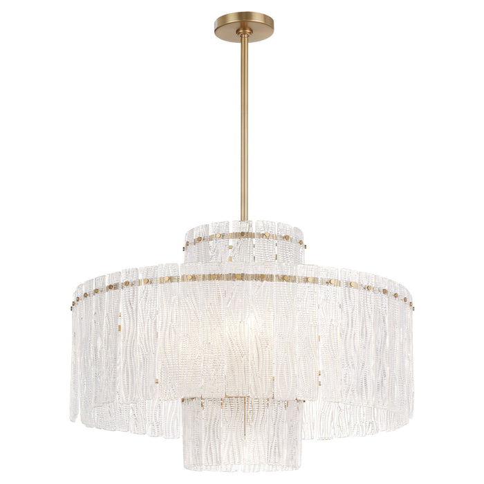 Quorum Home Cyan - 11631 - Nine Light Chandelier - Aged Brass