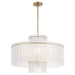 Quorum Home Cyan - 11631 - Nine Light Chandelier - Aged Brass