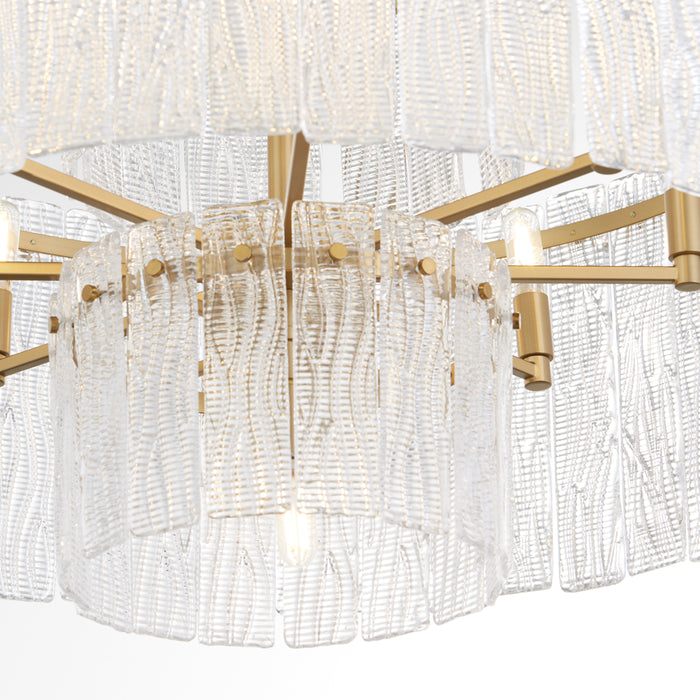 Quorum Home Cyan - 11631 - Nine Light Chandelier - Aged Brass