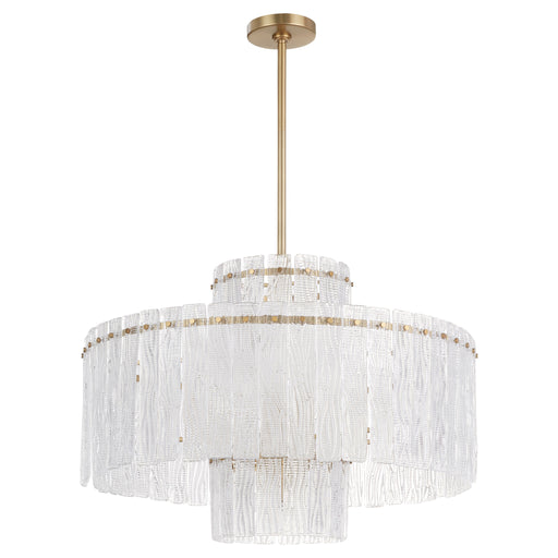 Quorum Home Cyan - 11631 - Nine Light Chandelier - Aged Brass