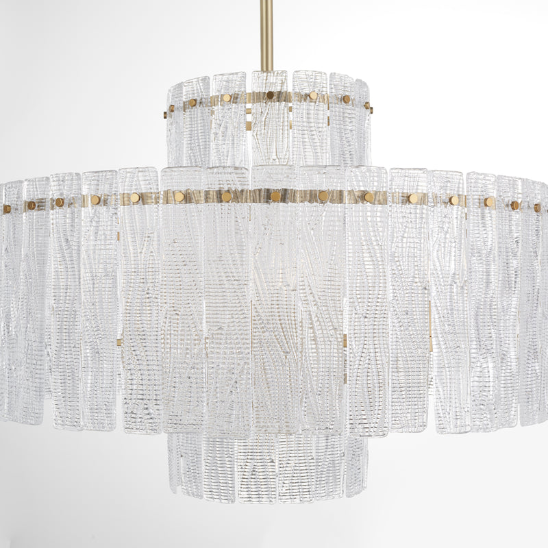 Quorum Home Cyan - 11631 - Nine Light Chandelier - Aged Brass