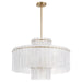Quorum Home Cyan - 11631 - Nine Light Chandelier - Aged Brass